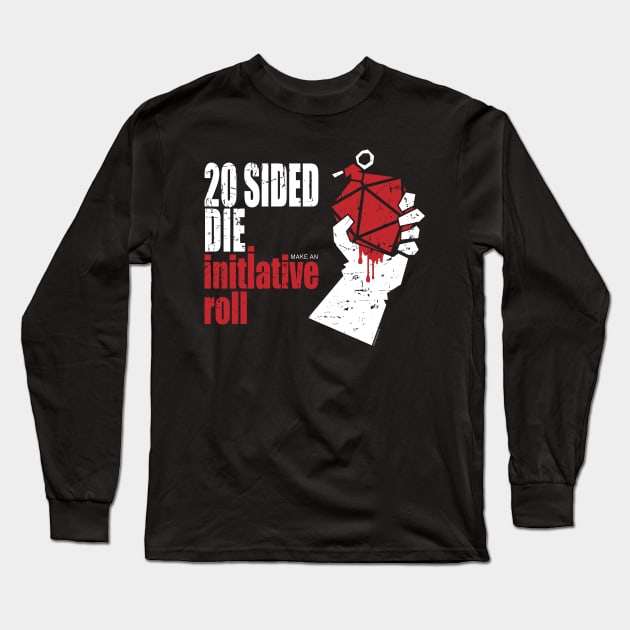 20 Sided Die Long Sleeve T-Shirt by DungeonCrate